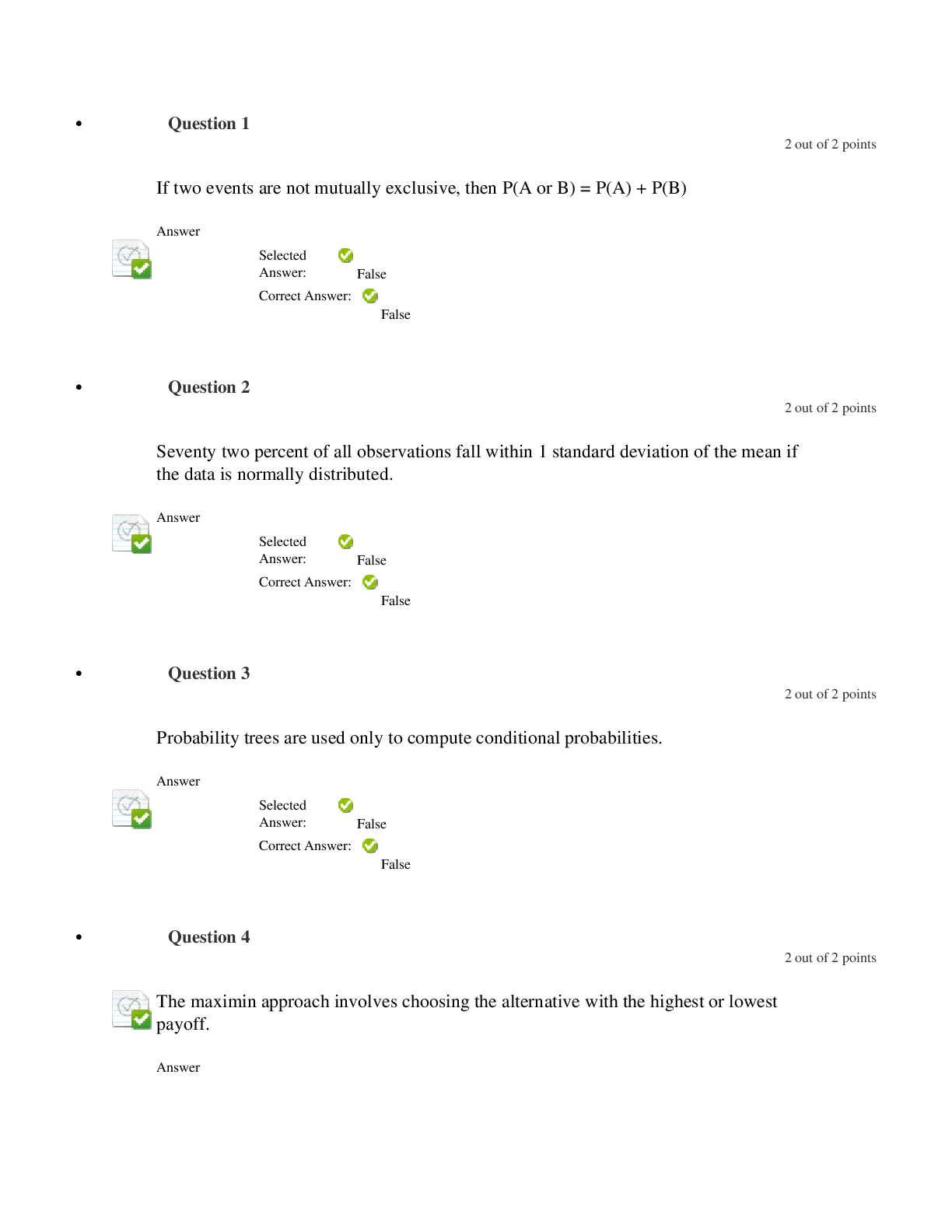 Preview image of Quiz 2 MAT 540 document